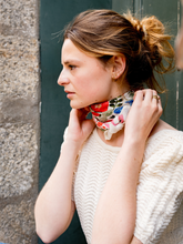 Charger l'image dans la galerie, Le petit foulard Liseron - frise rose