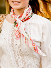 Charger l'image dans la galerie, Le petit foulard Liseron - frise rose