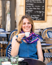 Charger l'image dans la galerie, Le grand foulard Vivre d'amour violet