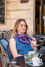 Charger l'image dans la galerie, Le grand foulard Vivre d'amour violet