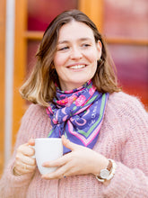 Charger l'image dans la galerie, Le grand foulard Vivre d'amour violet