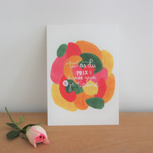 Charger l'image dans la galerie, Carte Tu as du prix à mes yeux et Je t'aime