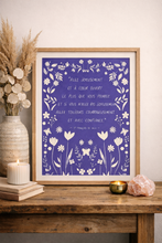 Charger l'image dans la galerie, Affiche Citation St François de Sales - bleu/violet