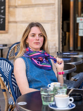 Charger l'image dans la galerie, Le grand foulard Vivre d'amour violet