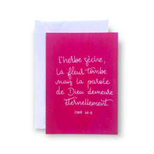 Charger l'image dans la galerie, Carte verset Isaïe 40:8