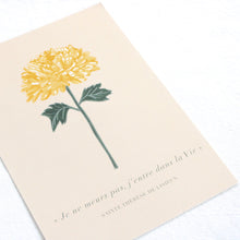 Charger l'image dans la galerie, Affichette Toussaint Chrysanthème jaune