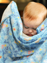 Charger l'image dans la galerie, Le maxi lange imprimé Marie bleu ciel
