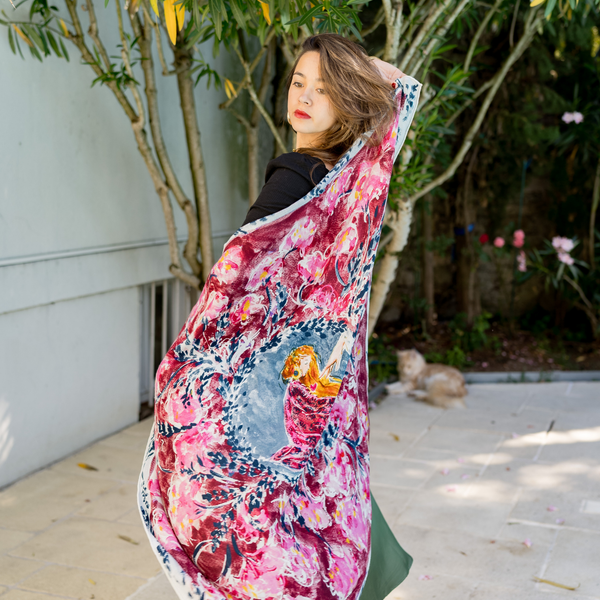 Le grand foulard Marie-Madeleine- Louise Groux X Caladia
