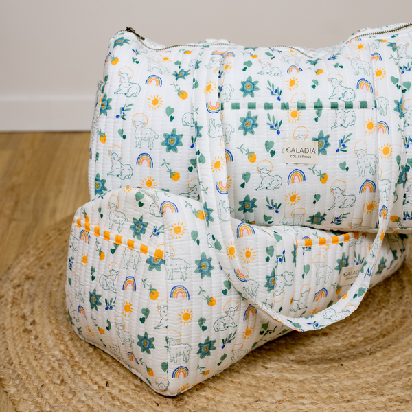 Le sac week-end Caladia – motif Passiflore Agneaux