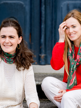 Charger l'image dans la galerie, Le grand foulard Vivre d'amour vert
