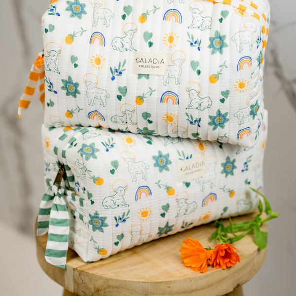 La trousse de toilette agneaux – Matelassée & Imperméable