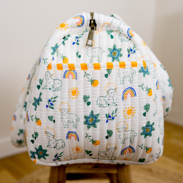 Le sac week-end Caladia – motif Passiflore Agneaux