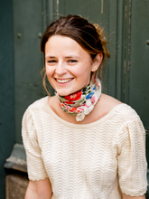 Charger l'image dans la galerie, Le petit foulard Liseron - frise rose
