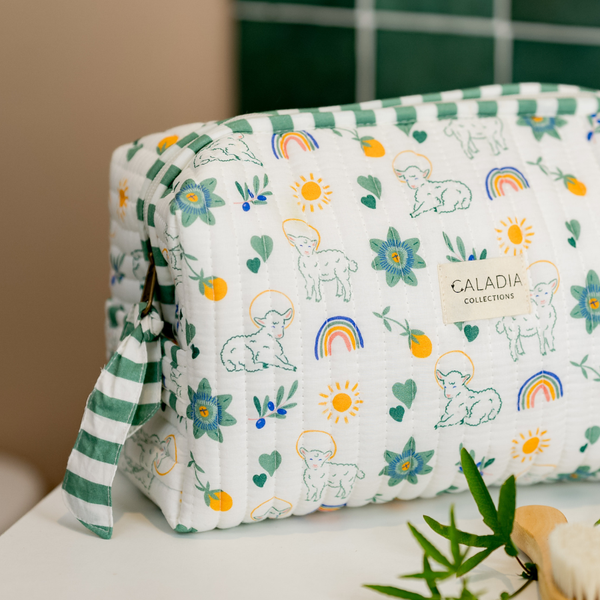 La trousse de toilette agneaux – Matelassée & Imperméable