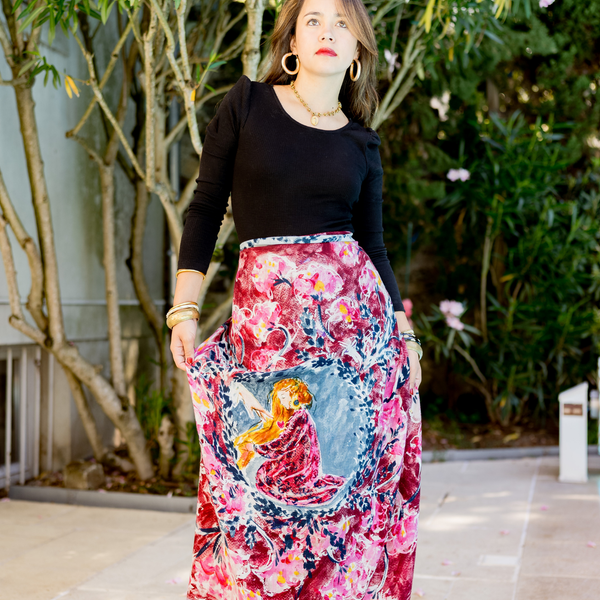 Le grand foulard Marie-Madeleine- Louise Groux X Caladia