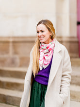 Charger l'image dans la galerie, Le grand foulard Vivre d'amour écru
