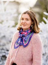 Charger l'image dans la galerie, Le grand foulard Vivre d'amour violet
