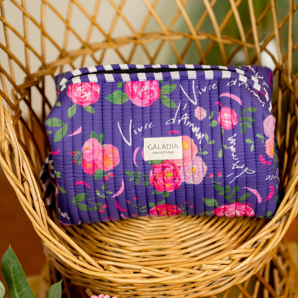 Trousse de toilette Vivre d'amour violet