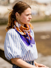 Charger l&#39;image dans la galerie, Le grand foulard Ancolie caramel
