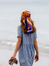 Charger l&#39;image dans la galerie, Le grand foulard Ancolie caramel
