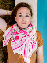 Charger l&#39;image dans la galerie, Le grand foulard Vivre d&#39;amour écru
