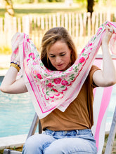 Charger l&#39;image dans la galerie, Le grand foulard Vivre d&#39;amour écru
