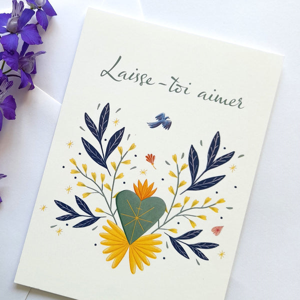 Carte ex-voto fleuri