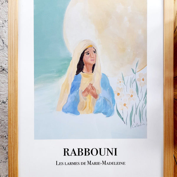 Rabbouni gouache affiche - Sainte Marie-Madeleine