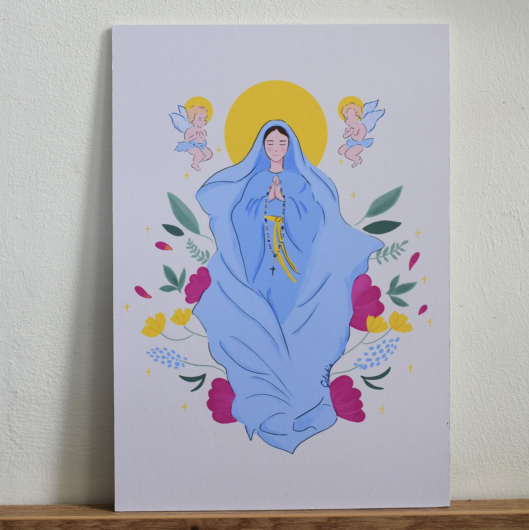 Tirage illustration Assomption de la Vierge Marie