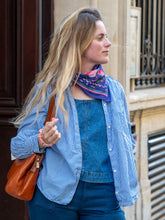 Charger l&#39;image dans la galerie, Le petit foulard Vivre d&#39;amour violet
