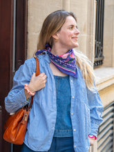 Charger l&#39;image dans la galerie, Le petit foulard Vivre d&#39;amour violet
