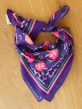 Charger l&#39;image dans la galerie, Le petit foulard Vivre d&#39;amour violet
