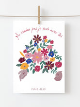 Charger l&#39;image dans la galerie, Carte « ne crains pas, je suis avec toi » Isaie 41:10
