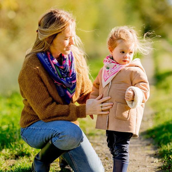 Le petit foulard Vivre d'amour écru