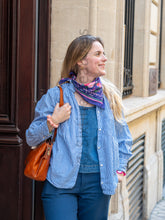 Charger l&#39;image dans la galerie, Le petit foulard Vivre d&#39;amour violet
