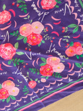 Charger l&#39;image dans la galerie, Le petit foulard Vivre d&#39;amour violet
