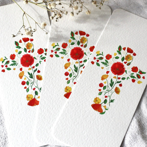 Signet Croix Coquelicot