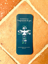 Charger l'image dans la galerie, Signet Profession de Foi - Croix d'Ancolies et verset biblique
