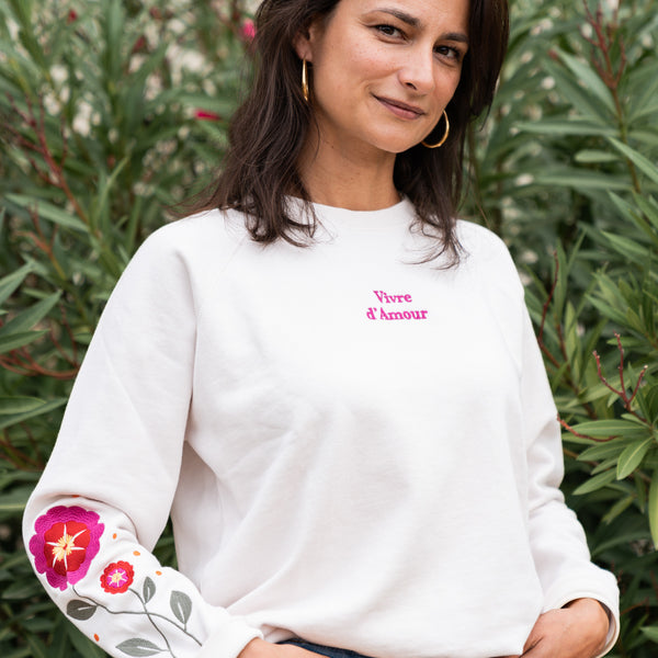 Le sweat Thérèse écru