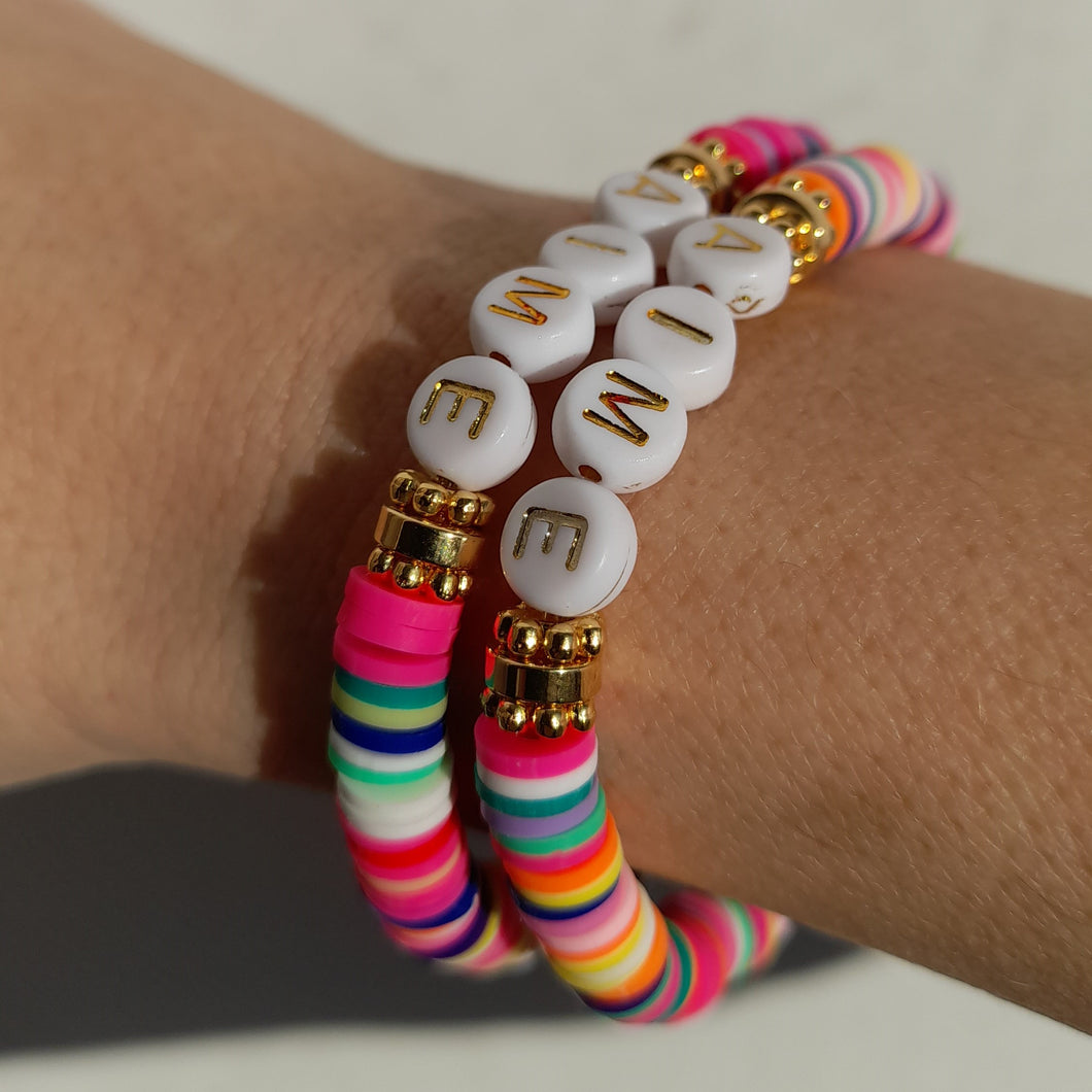 Bracelet coloré en perles heishi AIME