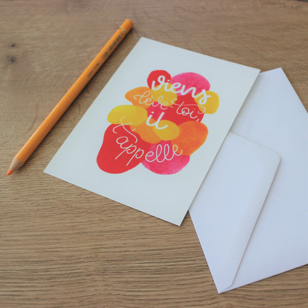 Carte « Lève-toi, Il t’appelle » Marc 10,49